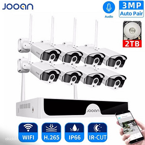Videovalve CCTV süsteem WiFi 4 kaamerat 2TB mäluga (2 foto / 6)