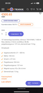 Väga kvaliteetne subwoofer Hertz ML 2500.3 (5 foto / 6)