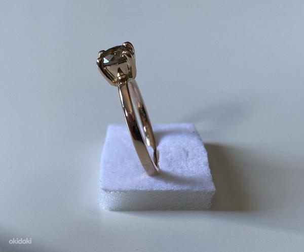 Золотое кольцо с бриллиантом 1,08 карата (фото #3)