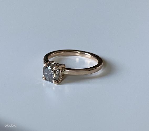 Золотое кольцо с бриллиантом 1,08 карата (фото #5)