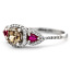 Золотое кольцо с бриллиантами 1,38 карата и рубинами 0,39 карата (фото #2)