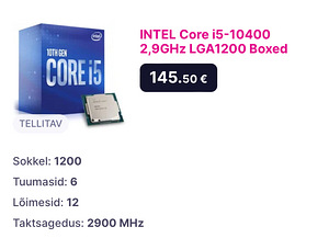 Intel core i5-10400 (2 фото из 2)
