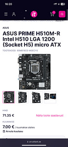 ASUS PRIME H510M-R Intel H510 LGA 1200 (Socket H5) (1 foto / 1)
