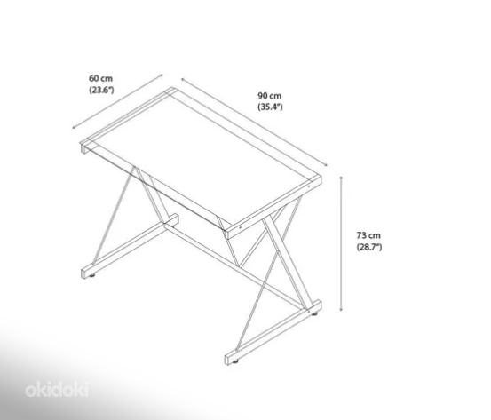 MARIBO Bureau klaasist kontorilaud