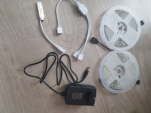 RGB led riba 5m+5m+pult+adapter! UUS! (4 foto / 6)