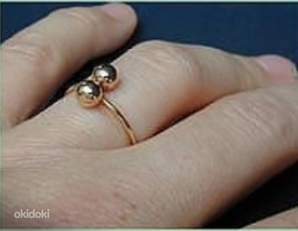 Золотое кольцо 585пр поцелуйчик.размер 16.5 (фото #4)