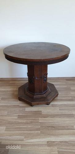 Антикварный старинный круглый стол, цена ниже (фото #1)