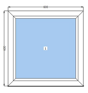 Uus PVC Aken 600*600 (1 foto / 1)