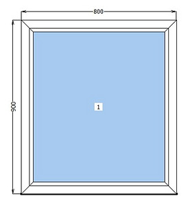 Uus PVC Aken 800*900 (1 foto / 1)