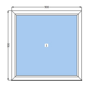 Uus PVC Aken 900*900 (1 foto / 1)