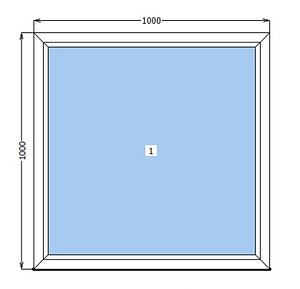 Uus PVC Aken 1000*1000 (1 foto / 1)