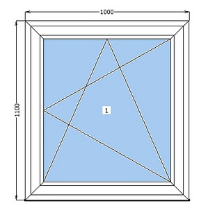 Uus PVC Aken 1000*1100 (1 foto / 1)