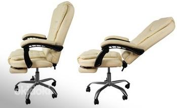 Офисное кресло "Биг Босс", экокожа,кремовый & black (фото #3)