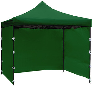 Pop Up палатка 3х3м,+3 стены зеленый, серый и белый