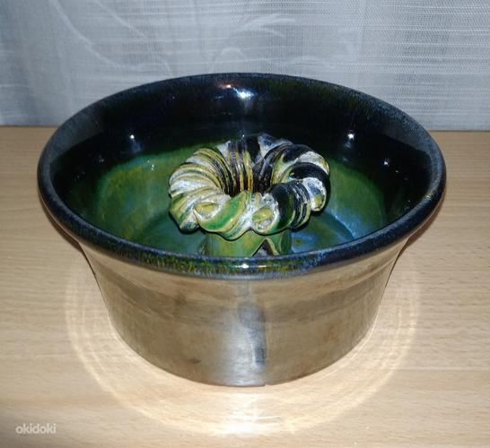 Стильная ваза для икебаны, керамика, 1980-е гг. (фото #1)