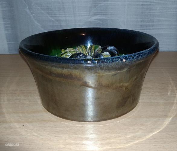 Стильная ваза для икебаны, керамика, 1980-е гг. (фото #2)