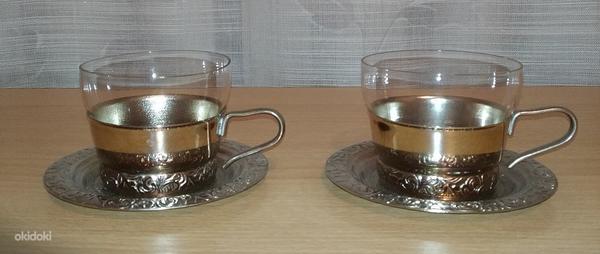 2 kohvitassi alustassidega, retro, NSVL, 1970-d (foto #1)