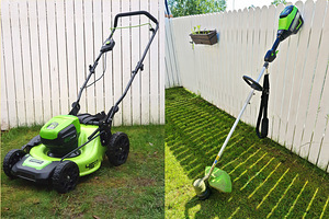 Akutoitel muruniiduk ja trimmer Greenworks (1 foto / 2)