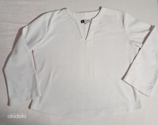 Naiste pikavarrukatega pluus valge (vähekasutatud) (foto #1)