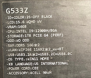 ASUS ROG Z533ZX-LN006 + Steelseries AEROX 3 (2 foto / 2)