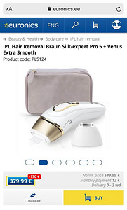 Ipl Braun pro 5 kuldne fotoepilaator ideaalses seisukorras District P (4 foto / 4)