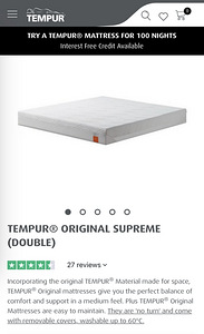 Tempur madratz матрас double size new in package Viimsi (1 фото из 1)