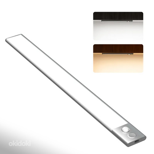 USB сенсорная лампа 40 см магнит 3000ma серебрянная 2 цвета (фото #1)