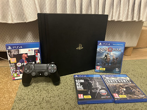 PS4 Pro 1TB SSD, 4 mängu 1 gamepad (1 foto / 3)