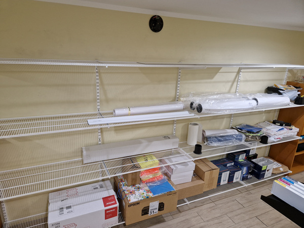 Riiul Elfa 3,64m / 0,42m / 1.52m
