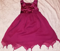 Тёмно-малиновое платье, 4-6 лет