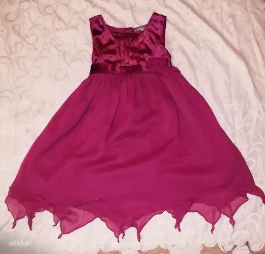 Тёмно-малиновое платье, 4-6 лет (фото #1)