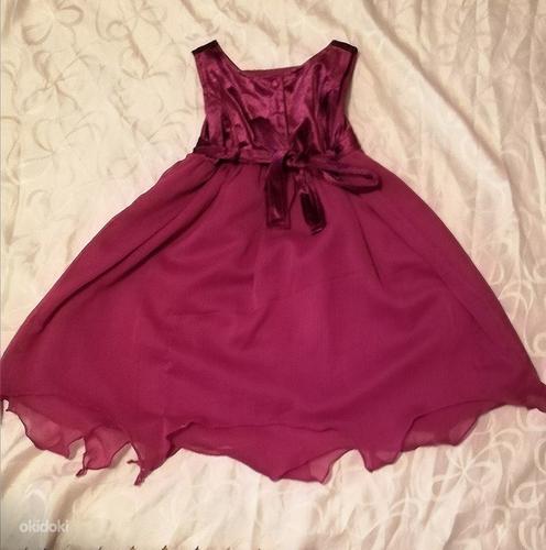 Тёмно-малиновое платье, 4-6 лет (фото #2)