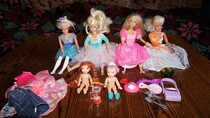 Куклы Барби + пони 18см.+ лошадки 14см.