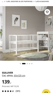 Ikea beebivoodi+madrats+kattemadrats UUS (1 foto / 9)