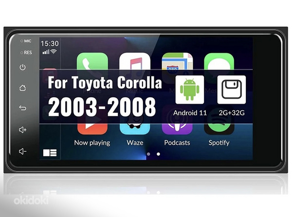 Android 12 Autoraadio, CarPlay Multimeedia (Toyota) 7" (foto #7)