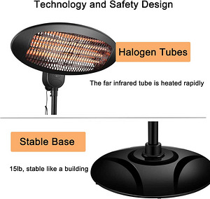 Sisseehitatud infrapuna soojuskiirgur patio heater HCH-2000D (2 foto / 8)
