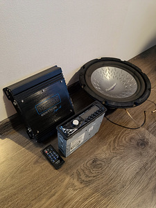12" сабвуфер Pioneer + Усилитель + Магнитола (1 фото из 6)