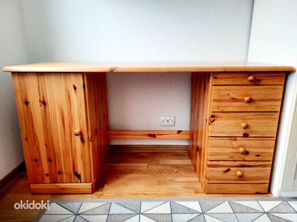 Männi täispuidust kirjatuslaud BR115, 145x60x75 cm