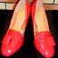 Стильные ярко-красные лаковые туфли с бантами, размер 38 (фото #4)
