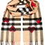Большой теплый шарф-палантин с кашемиром в стиле Burberry (фото #2)