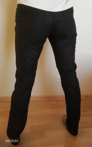 Новые Блестящие черные брюки 40-42 (фото #1)