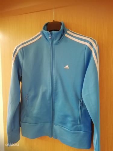 Голубая новая спортивная куртка Adidas 40 (фото #3)