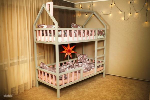 Двухэтажная детская кроватка - домик (фото #7)