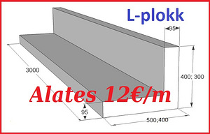 EPS200 L-plokk vundamentile 300x400x3000 , 300x500x3000mm (1 foto / 1)