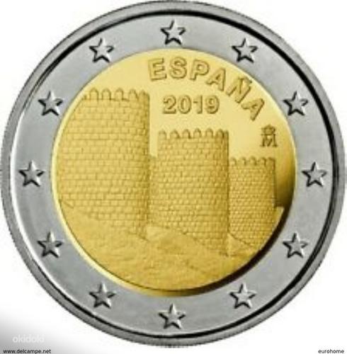 2 Евровые монеты Испании UNC (фото #2)