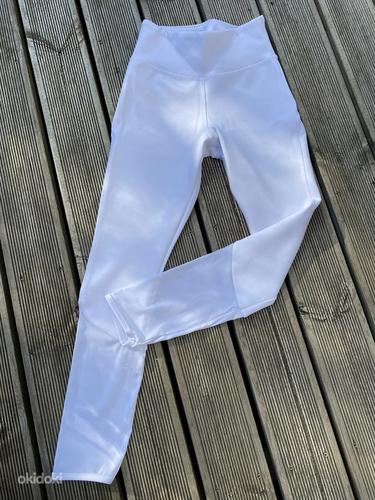 Bershka Start Moving белые длинные тренировочные штаны, S (фото #1)