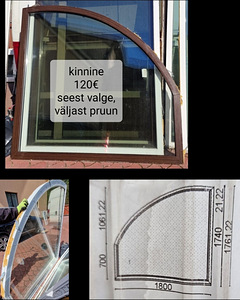 PVC kinnine aken