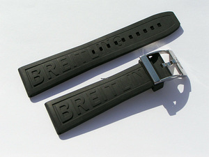 Originaal "Breitling" 24mm X 20mm Black Rubber Strap