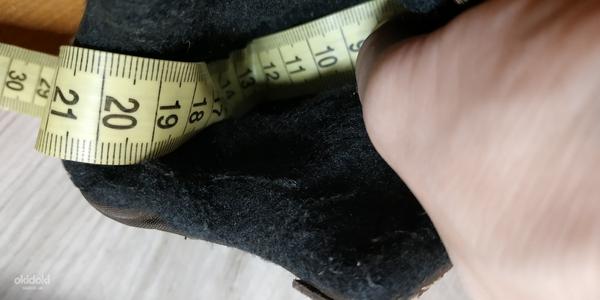 Кожаные фирменные детские ботинки 20 р- утепленные (фото #8)