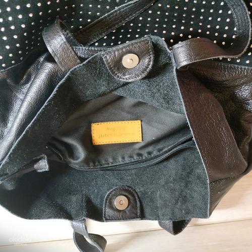 Шкіряна фірмова жіноча сумка шопер від Roberto Santi (фото #7)